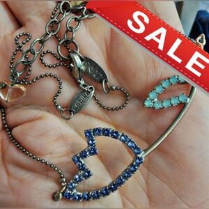 #Sabika Spring 2017 Tulip Necklace Purple Pacific Opal Antiq Silver #NWOT